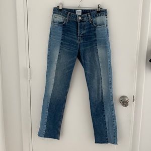 BDG Straight Leg Jeans - patchwork denim